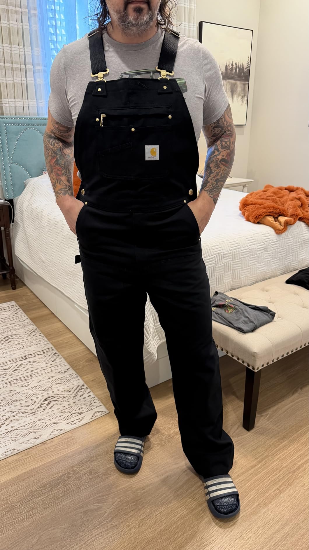 Carhartt Men's Iconic R01 Duck Bib Overall customer photo 2