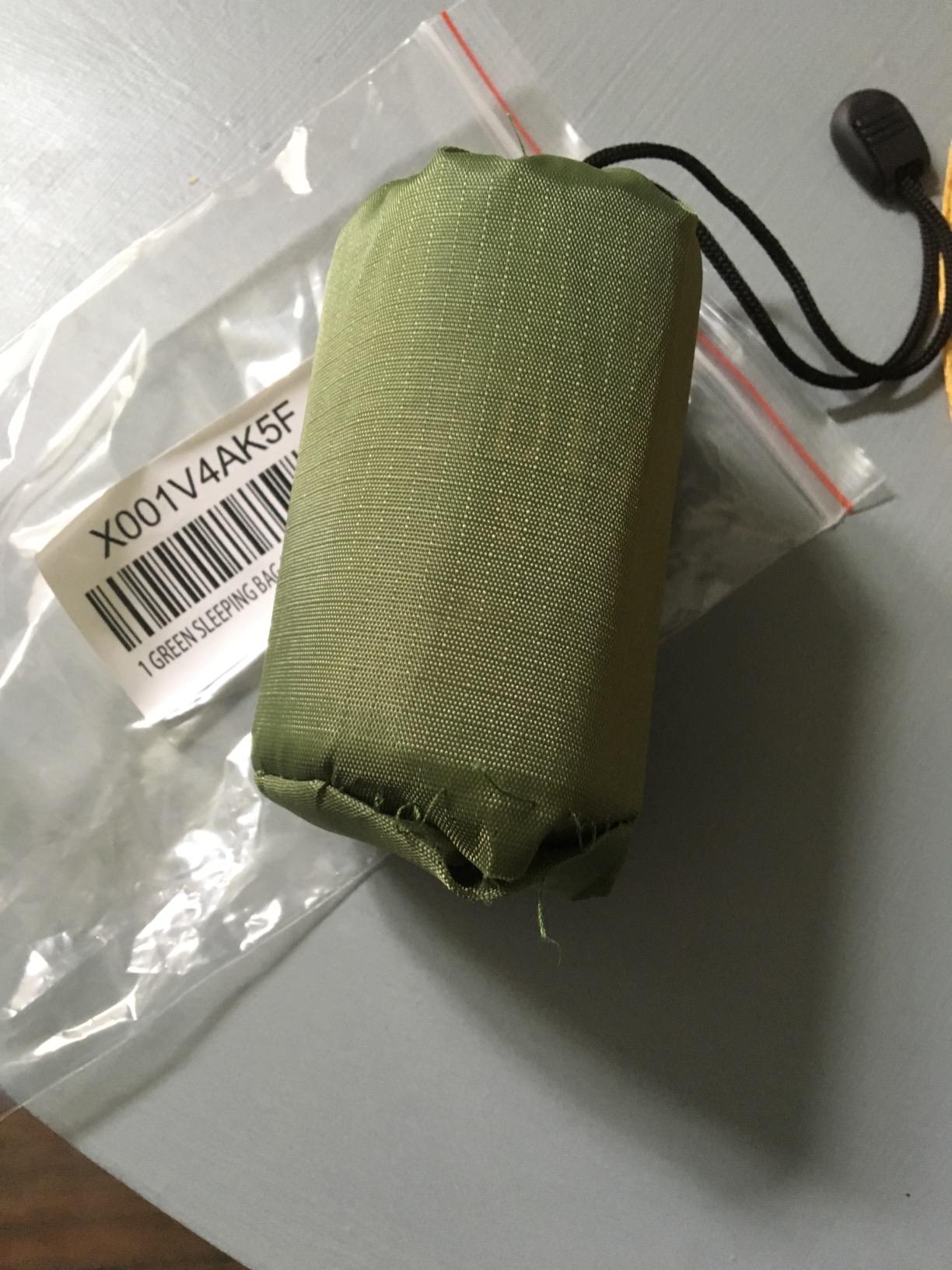 Emergency Sleeping Bag, Lightweight Survival Sleeping Bags Waterproof Thermal Emergency Blanket, Bivy Sack Survival Gear for Outdoor Adventure, Camping, Hiking, Orange, Green customer photo 1