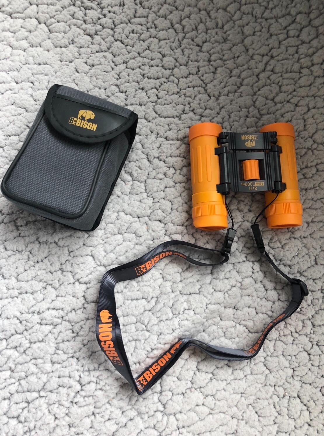 BeBison Binoculars for Kids - 8x21 High Resolution Real Optics - Compact Folding Shockproof Kids Binoculars for Bird Watching - Spy Games - Outdoor Play for Boys and Girls customer photo 2
