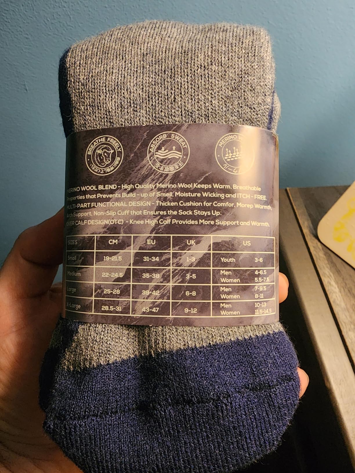 Merino Wool Ski Socks for Men, Women & Youth - Over-the-Calf Full Cushion Thermal Snowboard Socks, Winter Performance customer photo 1