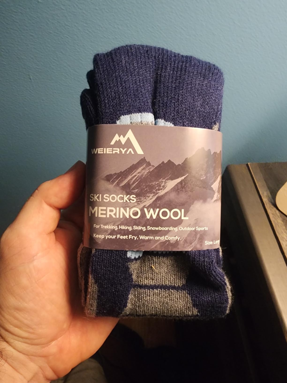 Merino Wool Ski Socks for Men, Women & Youth - Over-the-Calf Full Cushion Thermal Snowboard Socks, Winter Performance customer photo 2