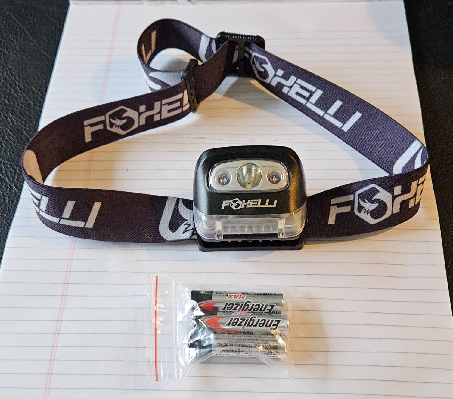 Foxelli LED Headlamp Flashlight for Adults & Kids, Running, Camping, Hiking Head Lamp with White & Red Light customer photo 1