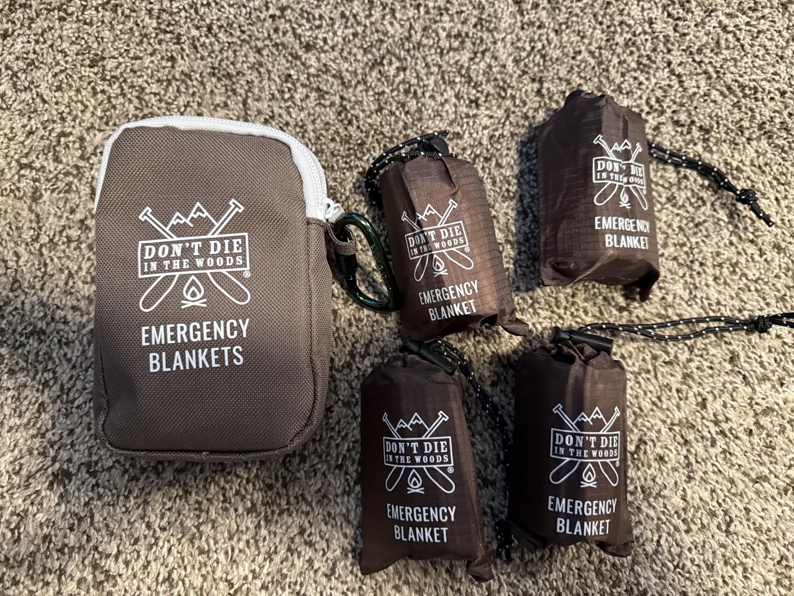 Don't Die In The Woods - Freakin' Huge Emergency Blankets [4-Pack] Extra Large Thermal Mylar Space Blanket - One of The Ten Essentials Outdoor Survival Gear for Hiking Camping First Aid Kit (Orange) customer photo 1