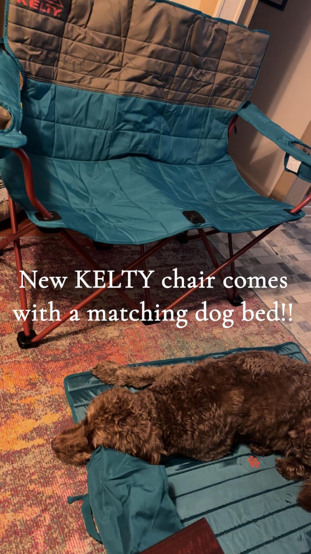 Kelty Loveseat Oversized 2-Person Heavy Duty Folding Camp Chair, Double Seat for Soccer Games, Tailgating, Beach Days (Regular Height/Deep Lake) customer photo 2