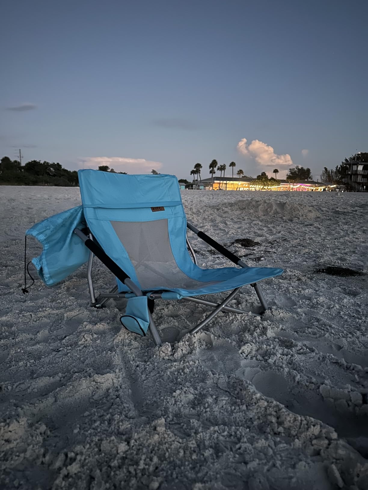 Nice C Low Beach Camping Folding Chair, River Sand Lake Chair (2 Pack Blue) | Compact Backpacking Chair, Sillas De Playa, Cup Holder, Carry Bag, Heavy Duty, Outdoor, BBQ, Travel, Picnic, Festival customer photo 1