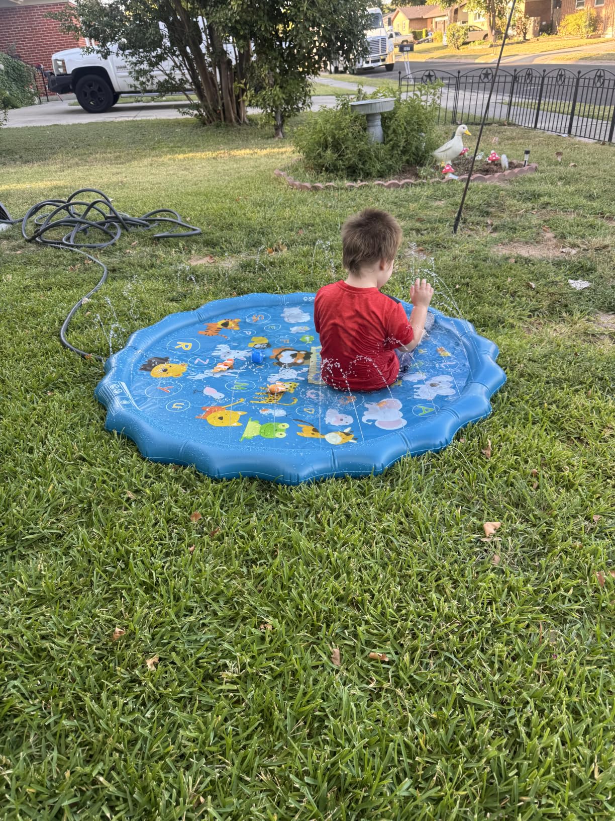 SplashEZ 3-in-1 Splash Pad, Sprinkler for Kids & Baby Pool for Learning - Toddler Sprinkler Pool, 60'' Outside Water Toys - 