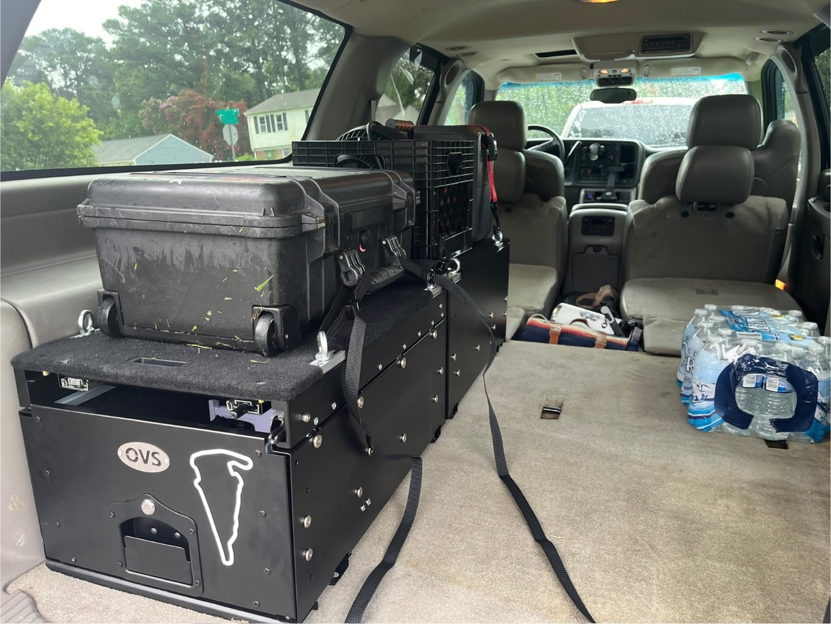 Overland Vehicle Systems Cargo Box With Slide Out Drawer & Working Station Size - Two Stage Dual Black Powder Coat Universal customer photo 1