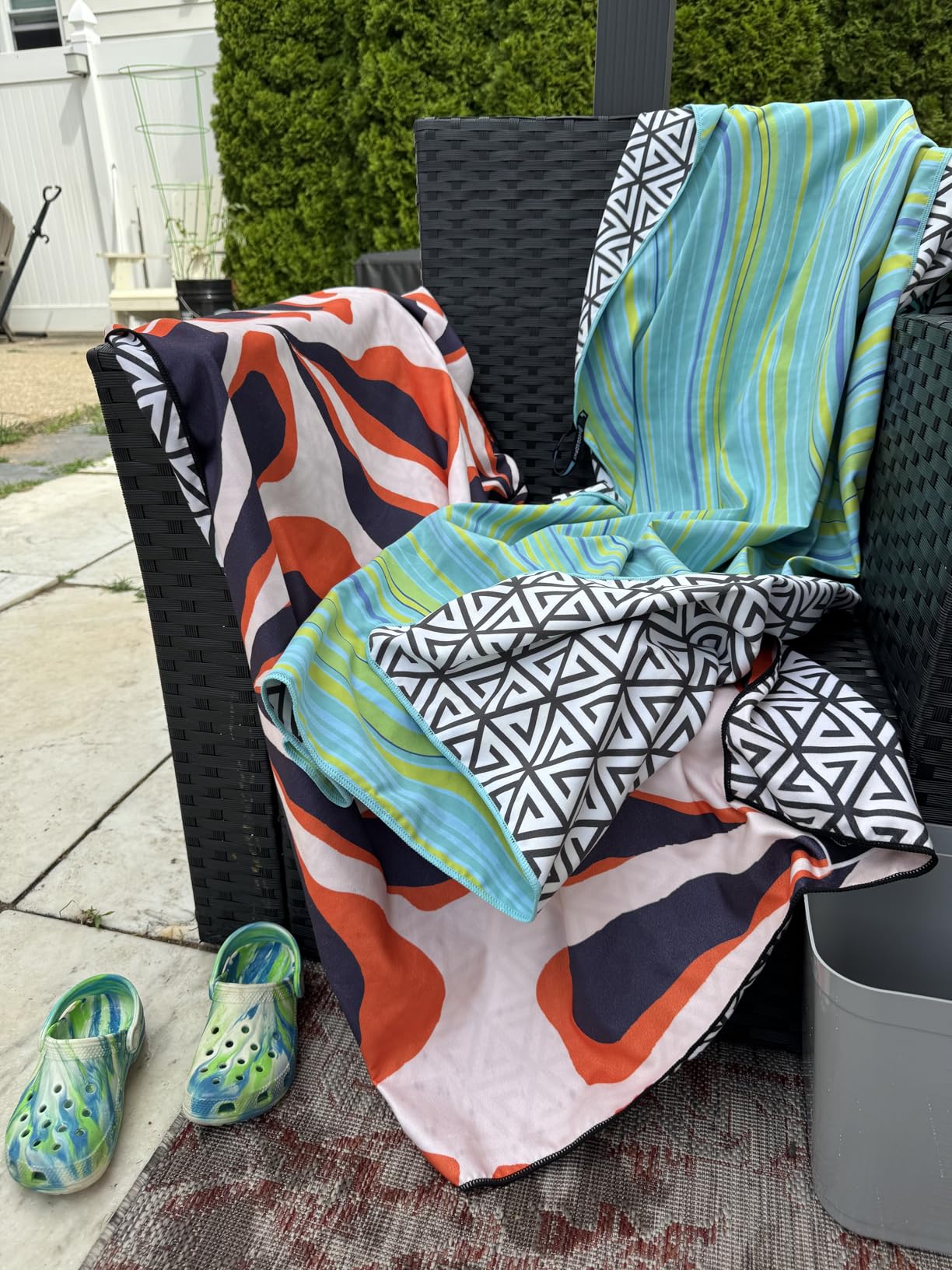 Microfiber Beach Towel - Quick Dry, Sand Free and Oversized 71x35 | Super absorbent, lightweight, swimming, gym, extra large, pool, cruise, camping, yoga, travel, compact, carry bag, vacation customer photo 1