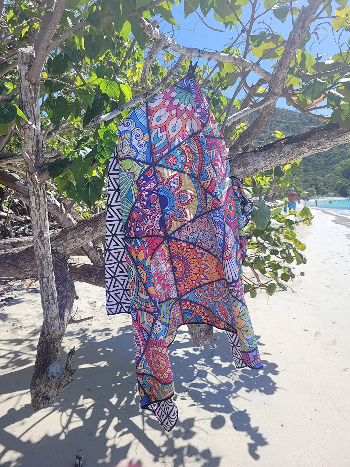 Microfiber Beach Towel - Quick Dry, Sand Free and Oversized 71x35 | Super absorbent, lightweight, swimming, gym, extra large, pool, cruise, camping, yoga, travel, compact, carry bag, vacation customer photo 2