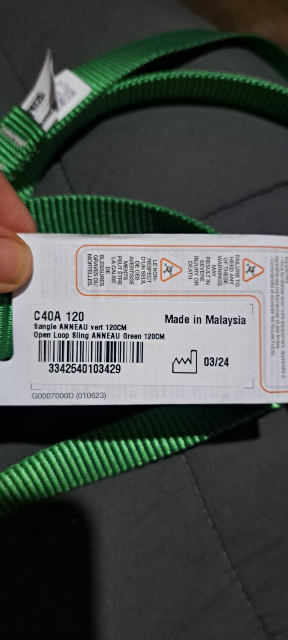 Petzl Sling Pmm C40 80Cm Polyester Sling customer photo 2