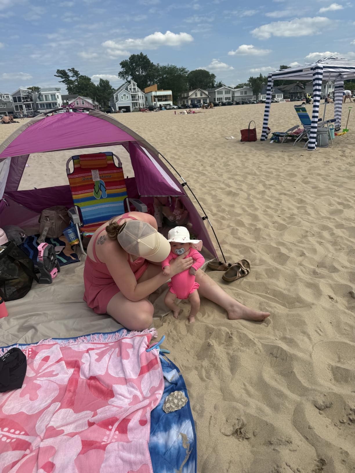 Venustas Beach Tent Sun Shelter for 3/4/6/8 Person, UPF 50+ UV Protection Beach Canopy, Lightweight and Easy Setup Cabana, Portable Shade Tent customer photo 1