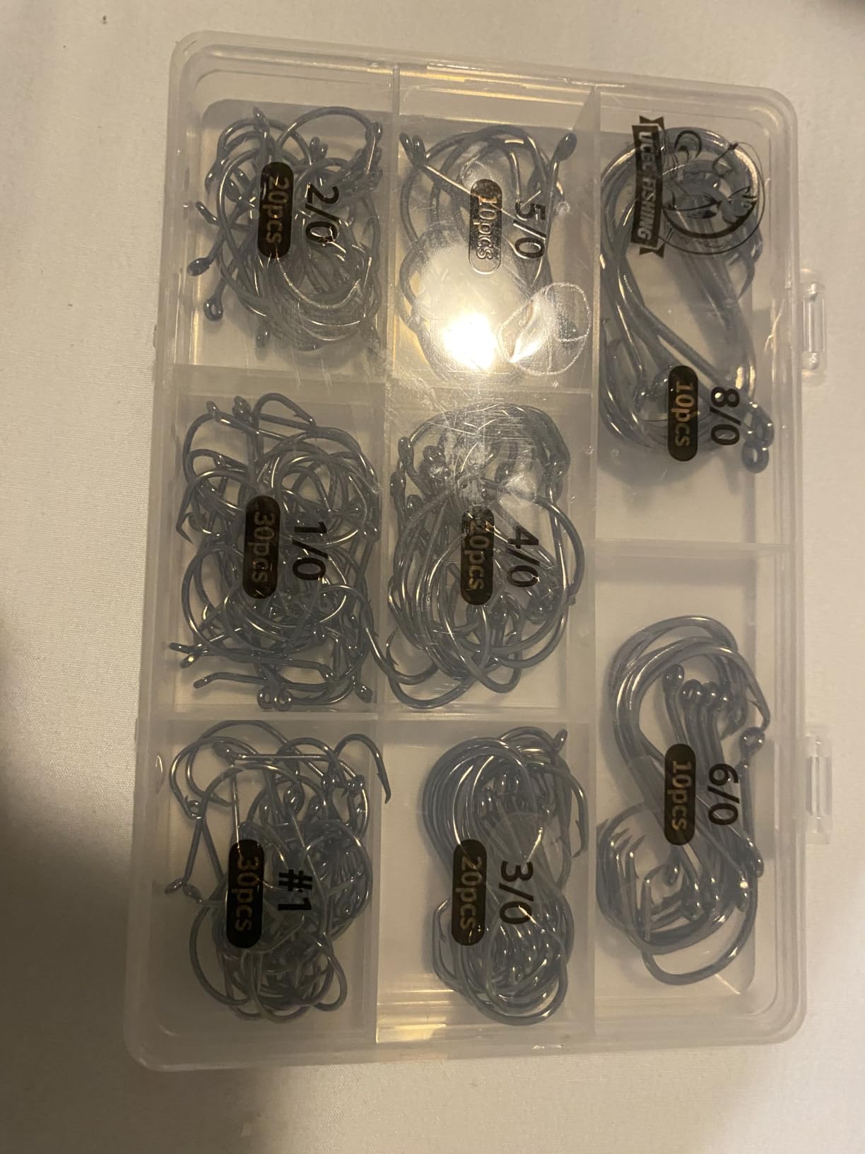 UCEC Circle Hooks Fishing Hooks 2X Strong Offset Circle Hooks Saltwater Black High Carbon Steel Octopus Catfish Hooks Fishing Gear Tackle 150pcs/ 240pcs - Size:#1 1/0 2/0 3/0 4/0 5/0 6/0 8/0 customer photo 1