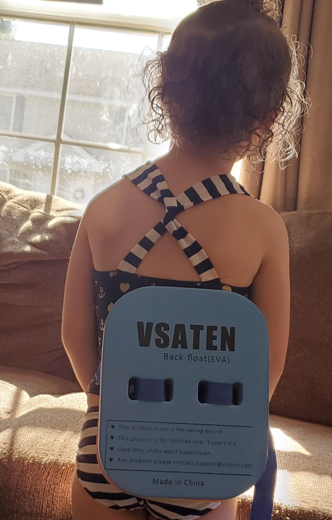 VSATEN Back Float, Swim Belt Bubble Adjustable 3 Layers Thicken Split Foam Learning Safety Training Board Pool Floaties for Kids Toddlers Swimming Beginners Floats Swim Lessons Equipment (10lb-60lb) customer photo 1