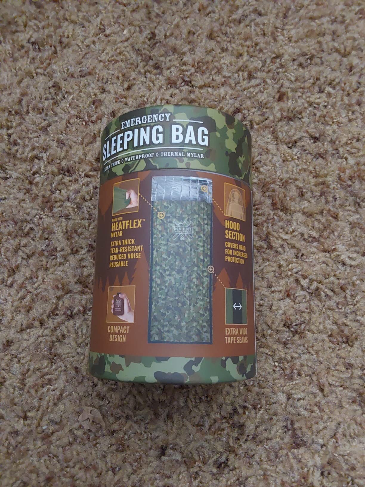 Don't Die in The Woods - Emergency Sleeping Bag with Hood | Ultralight - Waterproof - Extra Thick - Space Blanket Thermal Mylar for Hiking Camping Survival Gear First Aid Kit Essentials customer photo 2