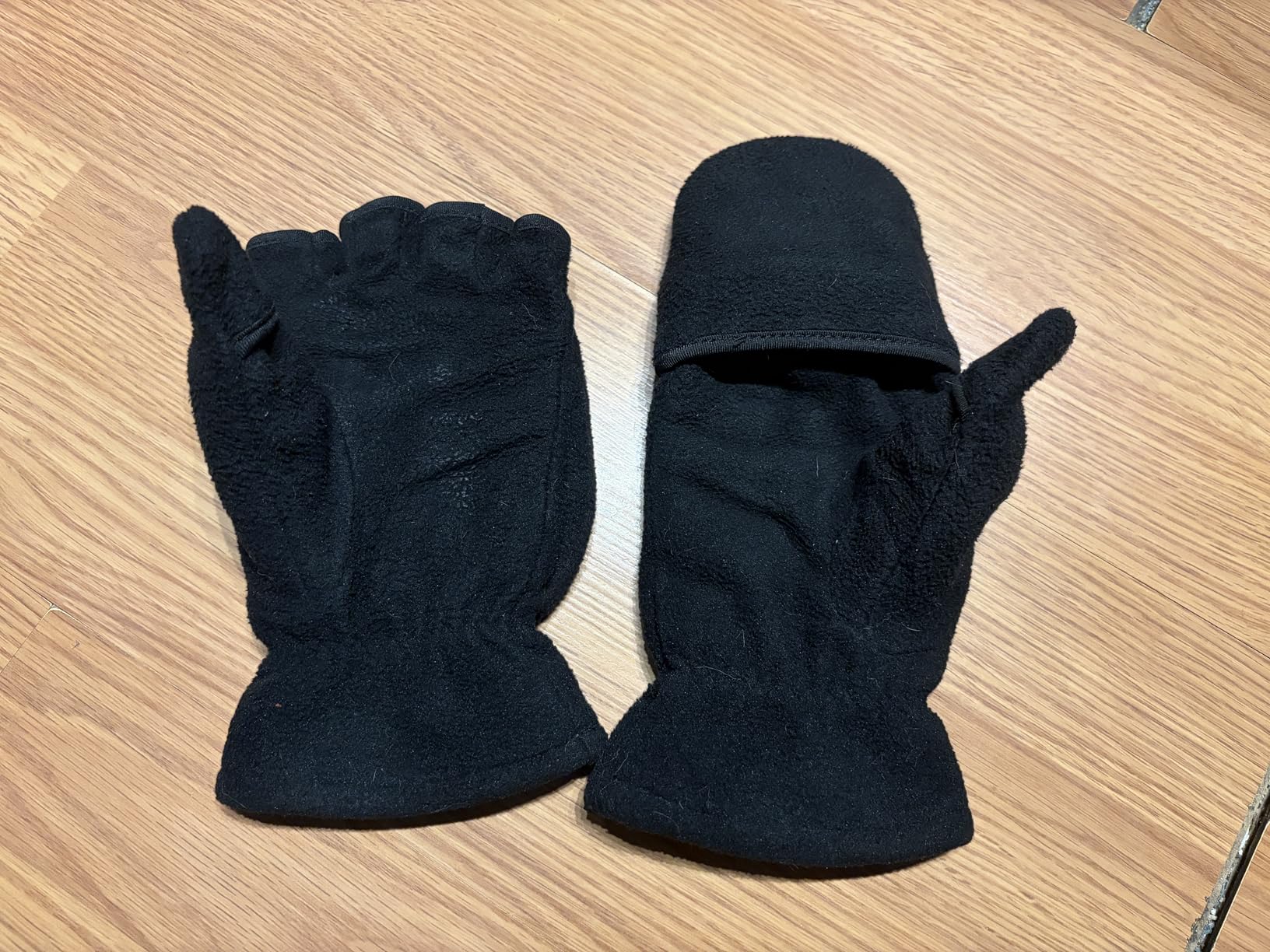 OZERO Winter Gloves for Women Men: Fingerless Convertible Mittens with Flap customer photo 1