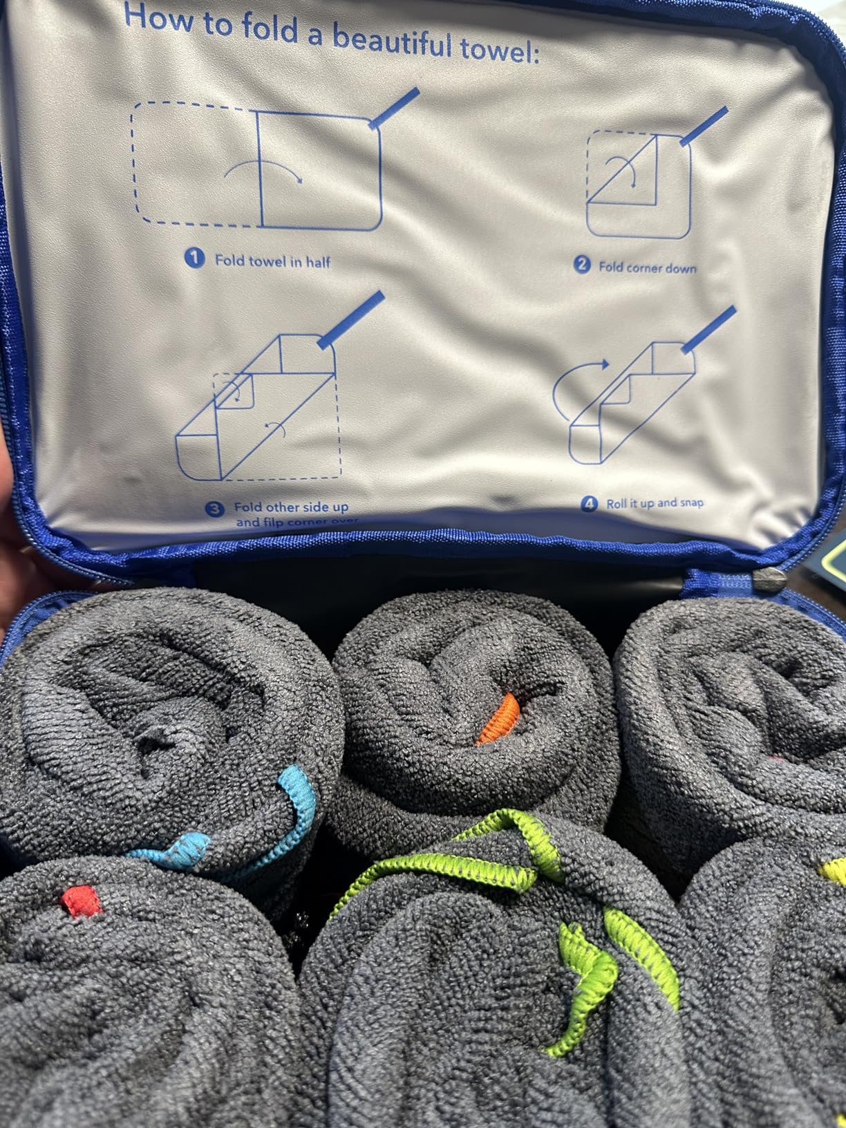 4-Pack Quick Dry Microfiber Travel Towels - Super Absorbent, Ultra-Soft Camping Towel Set with Water-Resistant Bag, Lightweight & Compact for RV, Gym, Beach, Pool, Swimming, and Family Trips customer photo 2