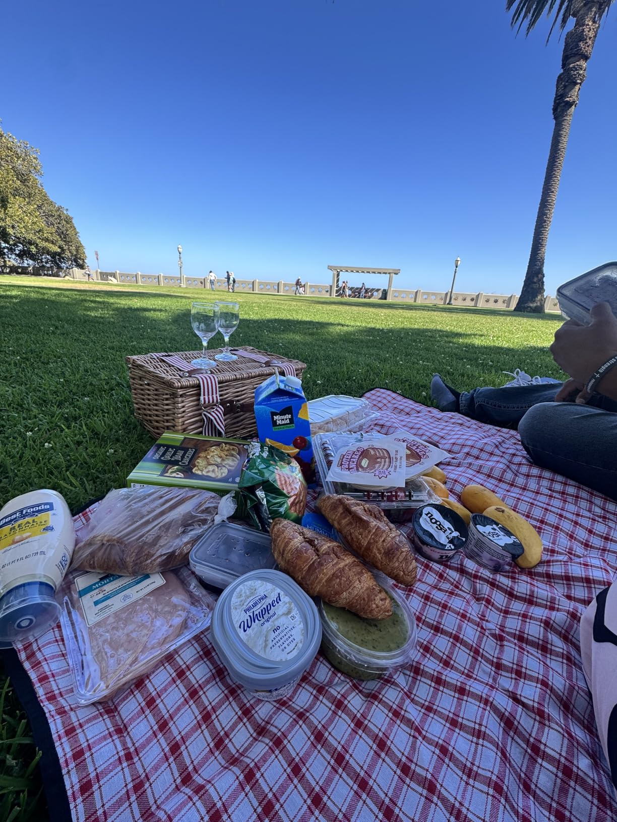 Willow Picnic Basket Set for 2 Persons with Large Insulated Cooler Bag and Waterproof Picnic Blanket, Wicker Picnic Hamper for Camping,Outdoor,Birthday customer photo 1