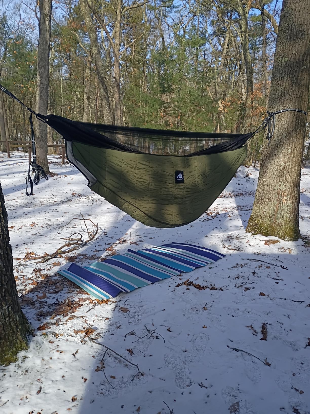 AYAMAYA Single & Double Hammock Underquilt, 4 Season Camping Hammock Quilt | Full Length Under Quilts, Winter Cold Weather Warm UQ Blanket Bottom Insulation for Camping, Hiking, Backpacking, Backyard customer photo 1