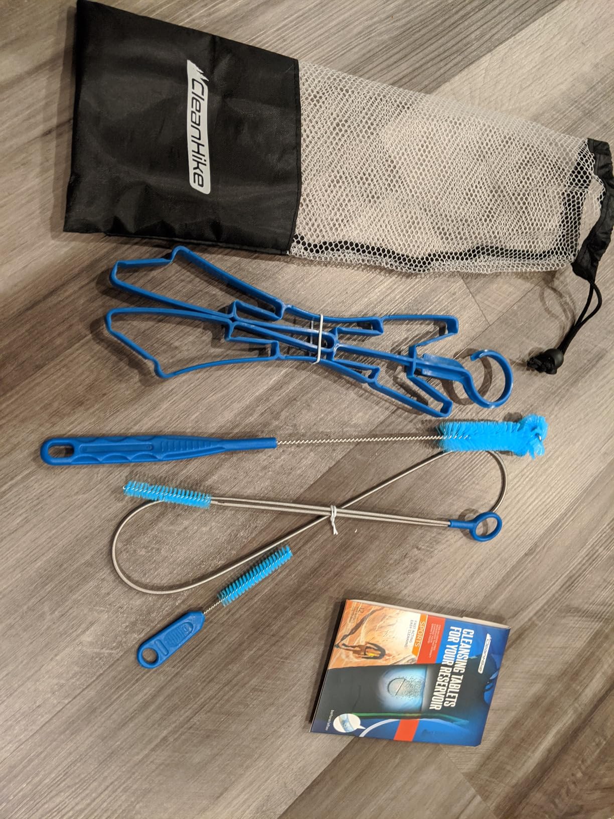 Reservoir Hydration Bladder Cleaning Kit - 6-In-1 Water Reservoir Cleaning Kit Of 3 Brushes, Collapsible Frame, (12) Cleansing Tablets & Carry Pouch - Cleaner Set For Back Pack Bladder customer photo 2