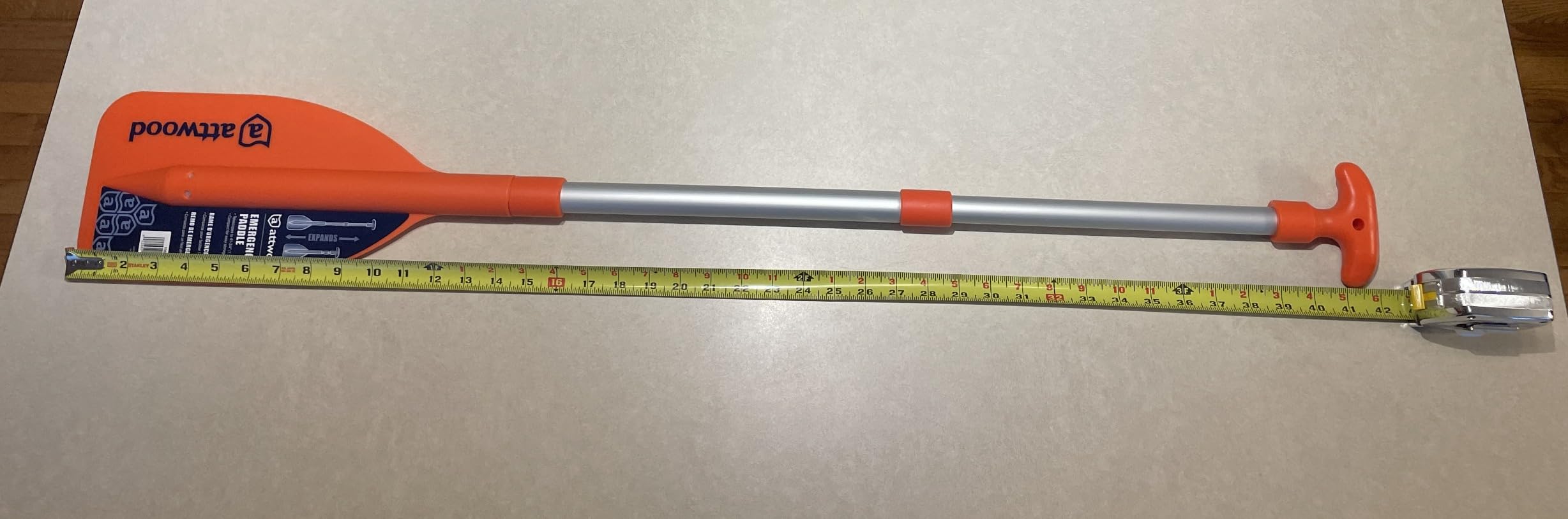 Attwood Emergency Telescoping Paddle for Boating, Orange customer photo 2
