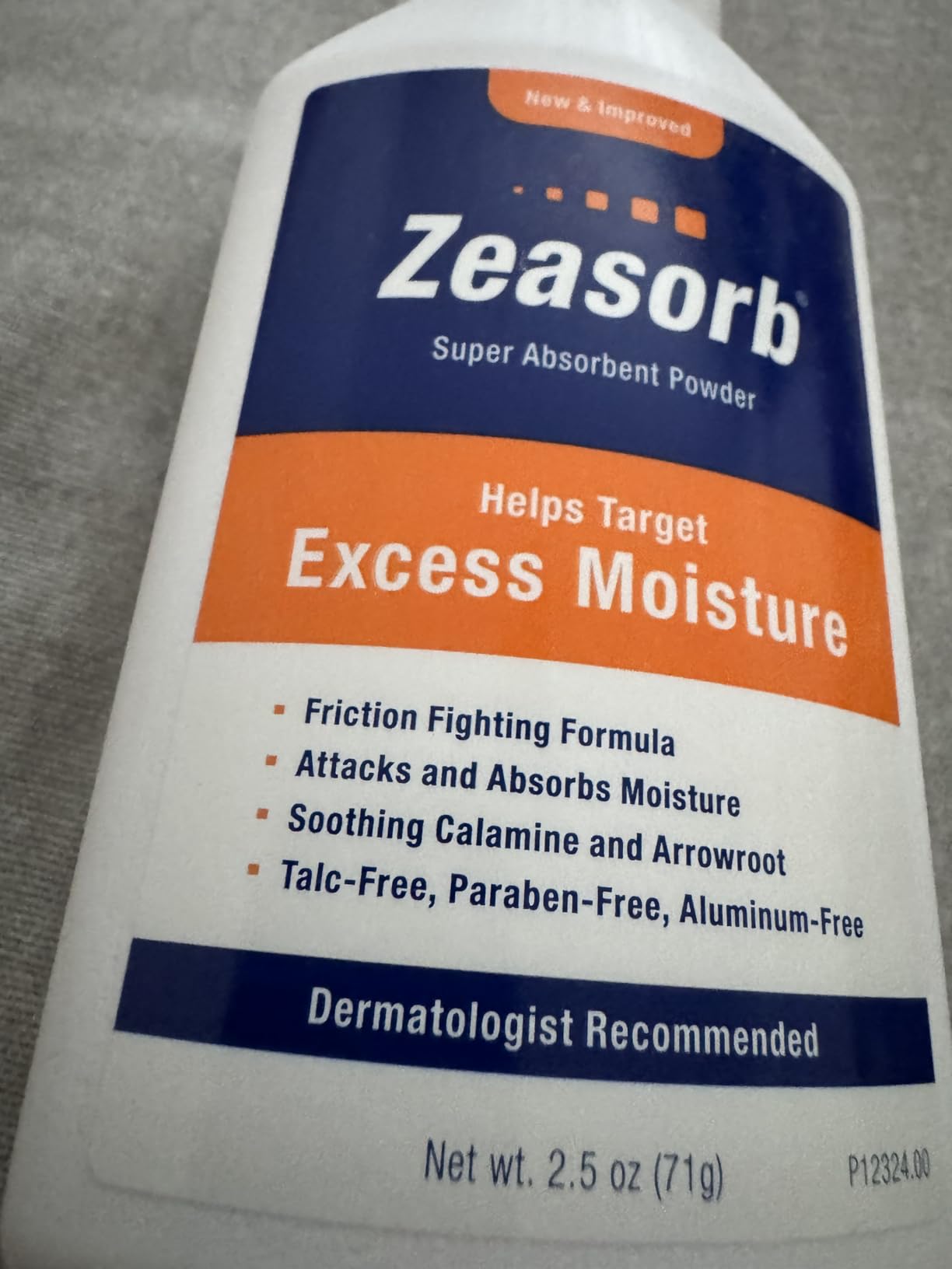 Zeasorb Excess Moisture Control Super Absorbent Foot & Body Powder, Dermatologist Recommended, Talc-Free, 2.5 oz customer photo 2