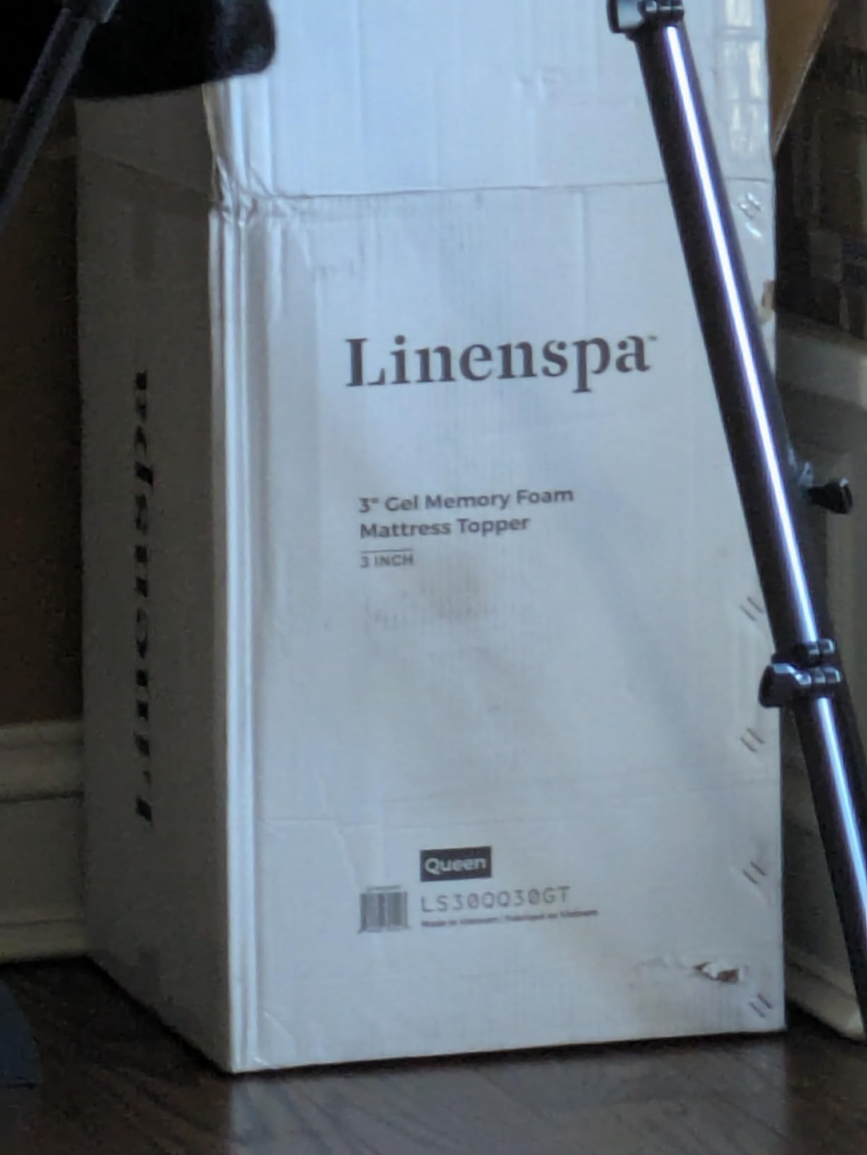 Linenspa Memory Foam Mattress Topper, Short Queen Size - 3 Inch Gel Infused Memory Foam - Plush Feel - Cooling and Pressure Relieving - CertiPUR Certified customer photo 1