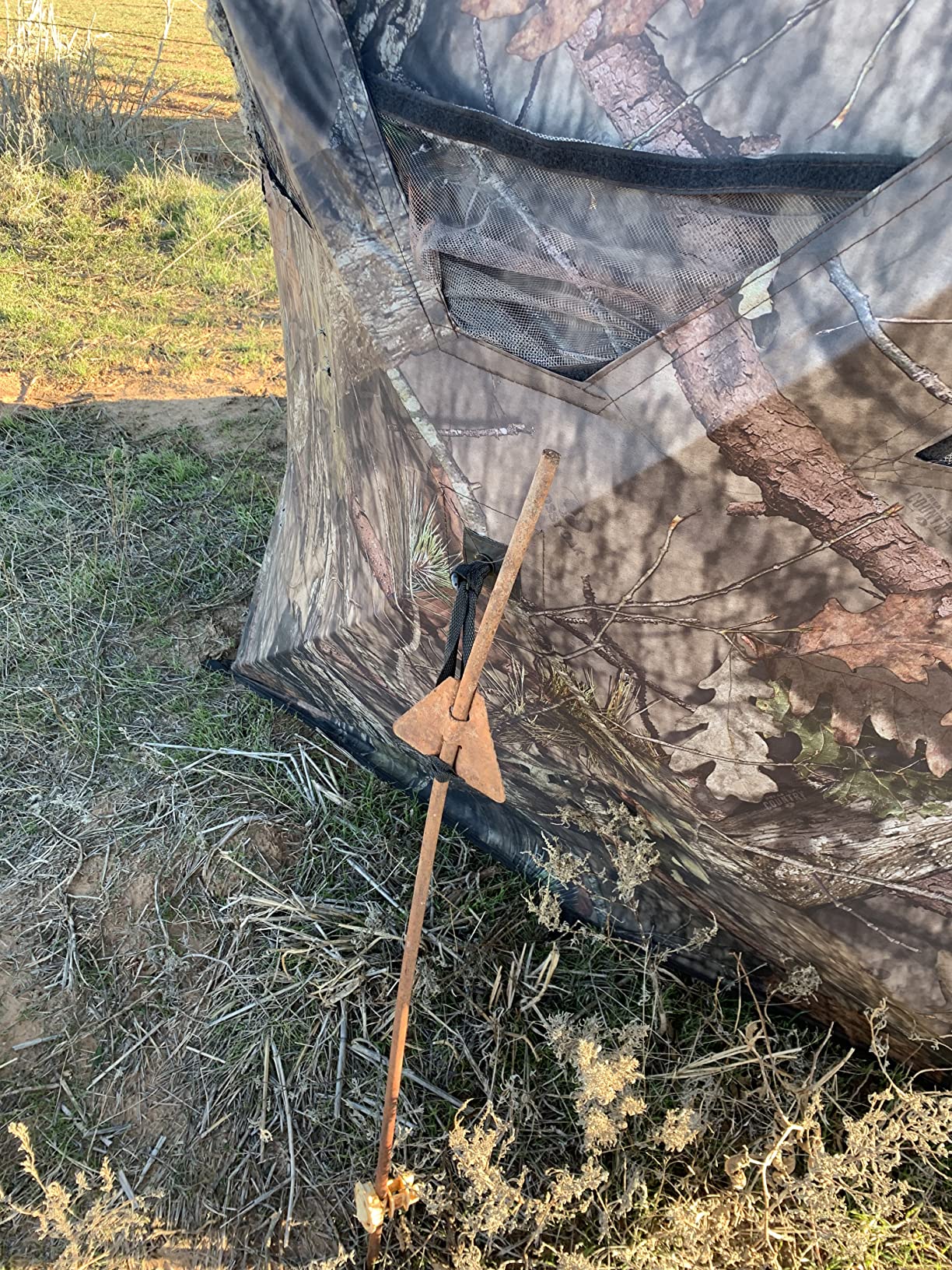 Ameristep Care Taker Ground Blind, Mossy Oak Break Up Country | Comfortably accommodates two hunters, but its small size, Durable yet lightweight, with an interior coating of black customer photo 1