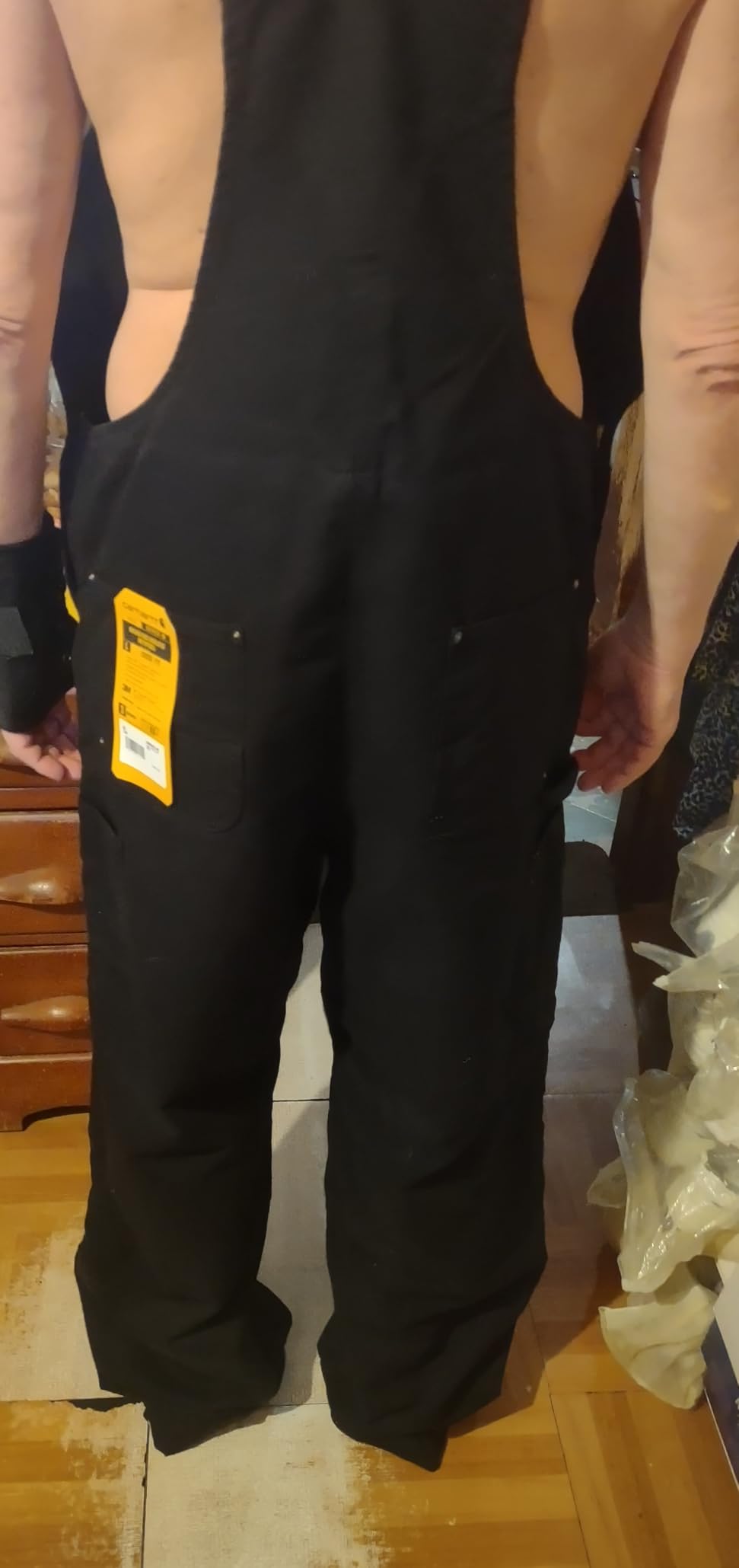 Carhartt Men's Washed Duck Insulated Bib Overall customer photo 2