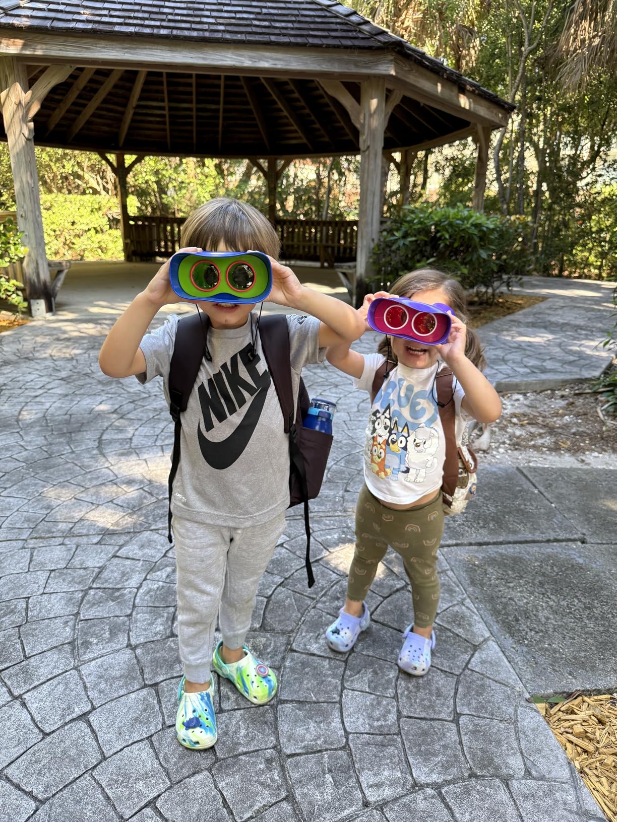 Educational Insights GeoSafari Kidnoculars Pink - Toy Binoculars for Kids, Outdoor Toys for Kids Ages 4-8, Toddler Camping and Nature Toys, Lightweight Binoculars with Neck Strap, Bird Watching Gear customer photo 2