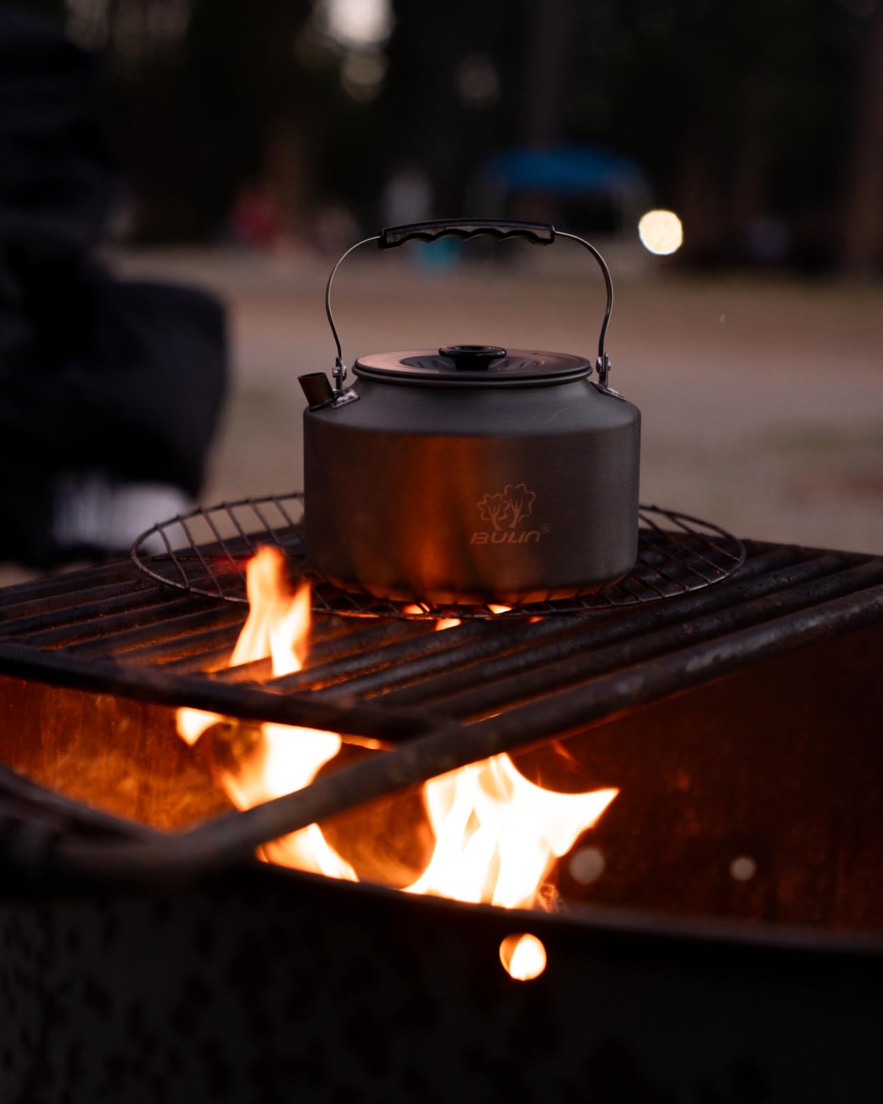 Bulin Camping Kettle, 2.2L Large Portable Stovetop Camp Tea Coffee Pot | Fast Heating Boiling Hot Water for Open Fire, Lightweight Pot with Anti-Scald Handle & Bag for Outdoor Travel customer photo 1
