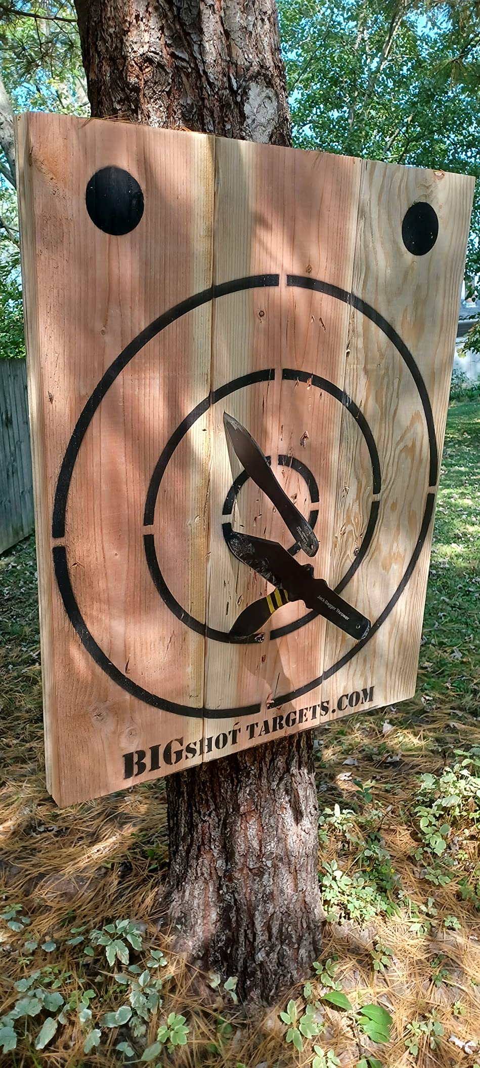 BIGSHOT Wooden Axe Throwing Target with Bottle Opener customer photo 1