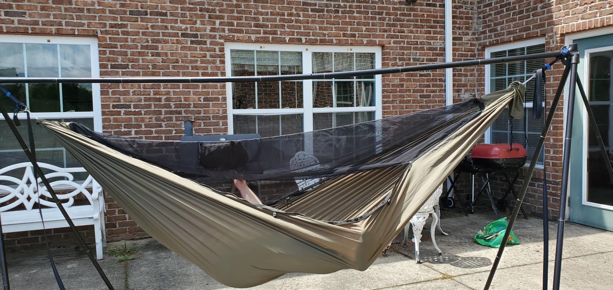 onewind 12x10ft Ultralight Camping Hammock Tarp, Hammock Rainfly with Doors | 1.1oz 20D Ripstop Silnylon, 4000mm Water resistant, Lightweight Tarp Shelter, 4 Season Tent Tarp for Hiking Backpacking customer photo 1