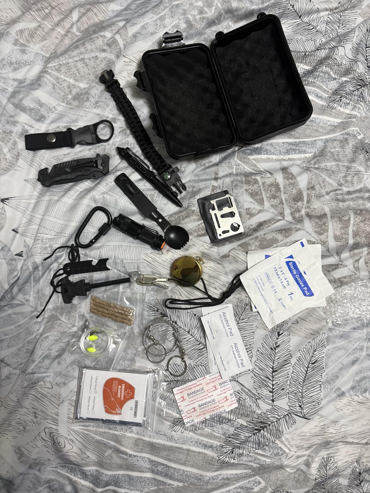 Angieast Survival Kit 35 in 1, First Aid Kit, Survival Gear, Survival Tool Gifts for Men Boyfriend Him Husband Fathers Day Camping, Hiking, Hunting, Fishing customer photo 1