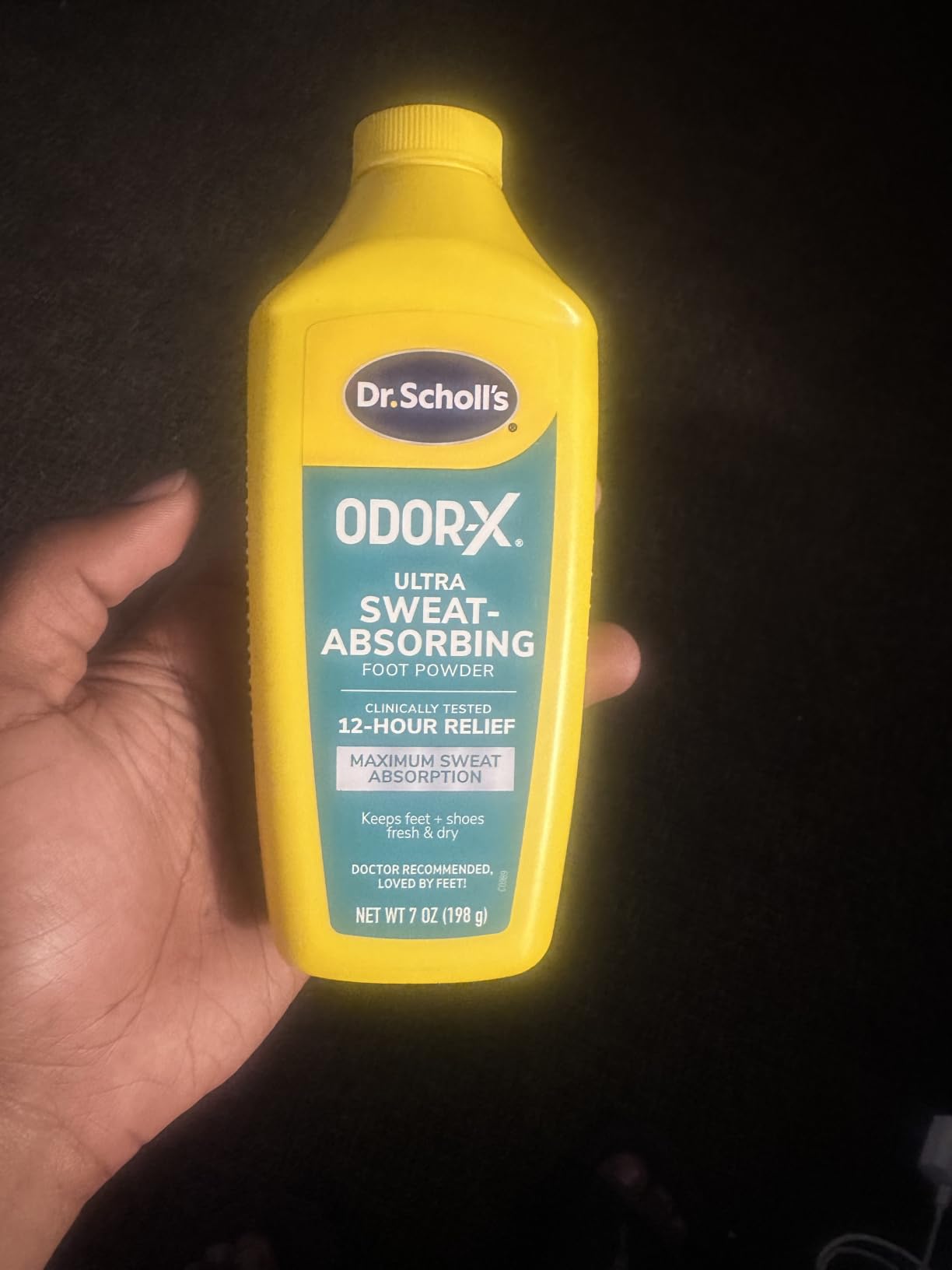 Dr. Scholl's ULTRA-SWEAT ABSORBING FOOT POWDER, 7 oz - Maximum Sweat Absorption, Clinically Tested 12-Hour Relief customer photo 1