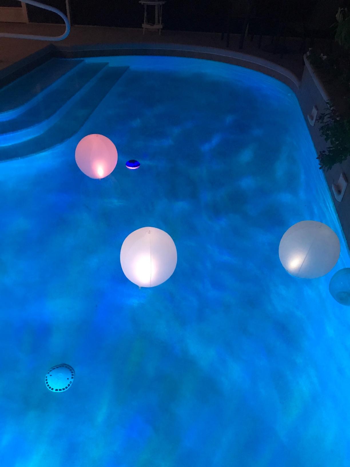 Floating Pool Speakers with Colorful Lights, IP68 Waterproof Bluetooth Speaker for Pool, Crystal Clear Sound Hot Tub Speaker for Pool, Spa and Outdoor customer photo 2