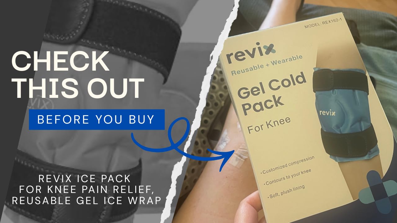 REVIX Ice Pack for Knee Pain Relief, Reusable Gel Ice Wrap for Leg Injuries, Swelling, Knee Replacement Surgery, Cold Compress Therapy for Arthritis, Meniscus Tear and ACL Blue customer photo 1