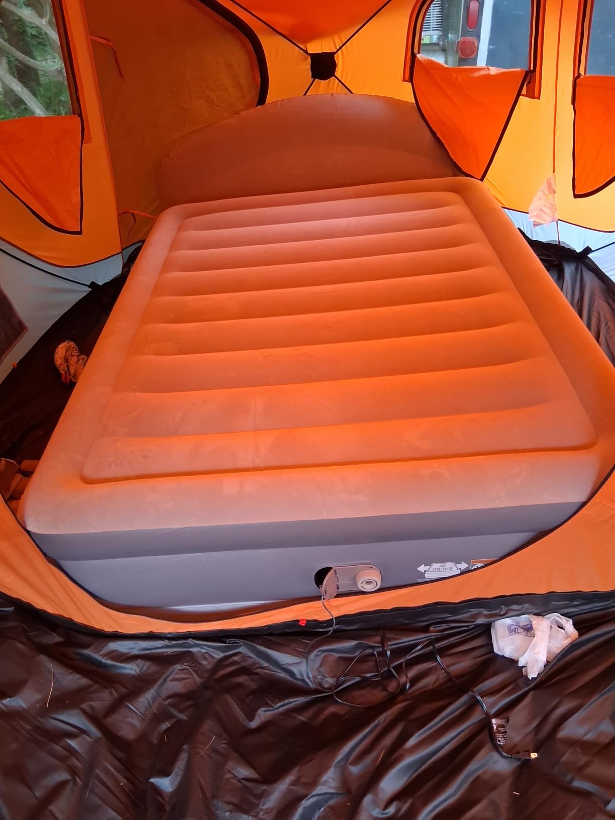 Gazelle T4 Plus Extra Large 4 to 8 Person Portable Pop Up Outdoor Shelter Camping Hub Tent with Rain Fly & Extended Screened in Sun Room, Orange customer photo 2