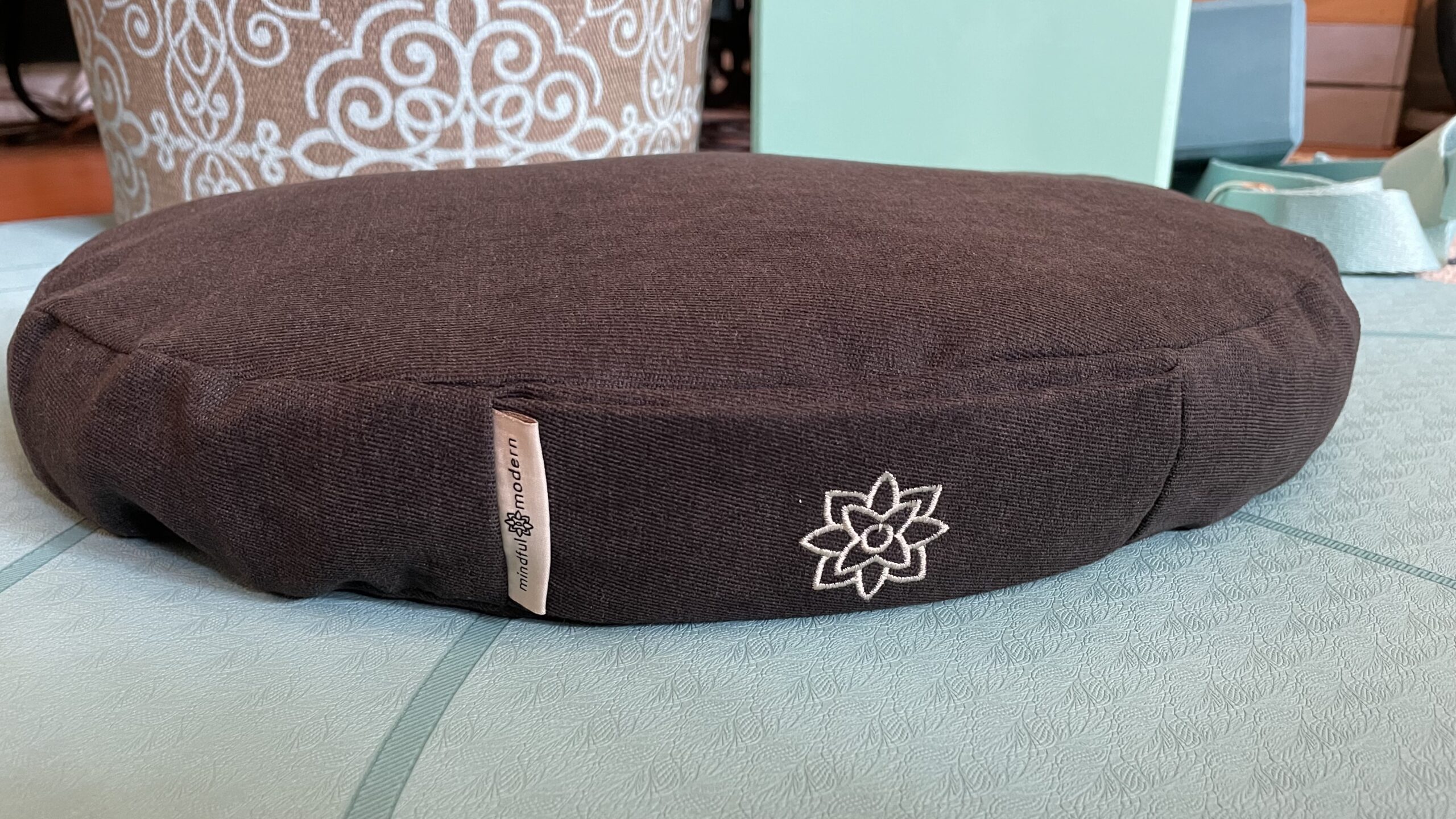 Mindful Modern Travel Meditation Cushion | Outdoor Floor Cushions for Adults | Stylish Outdoor Decor | Portable Mindfulness Pillow | Accessories for Women | Washable Cover customer photo 2