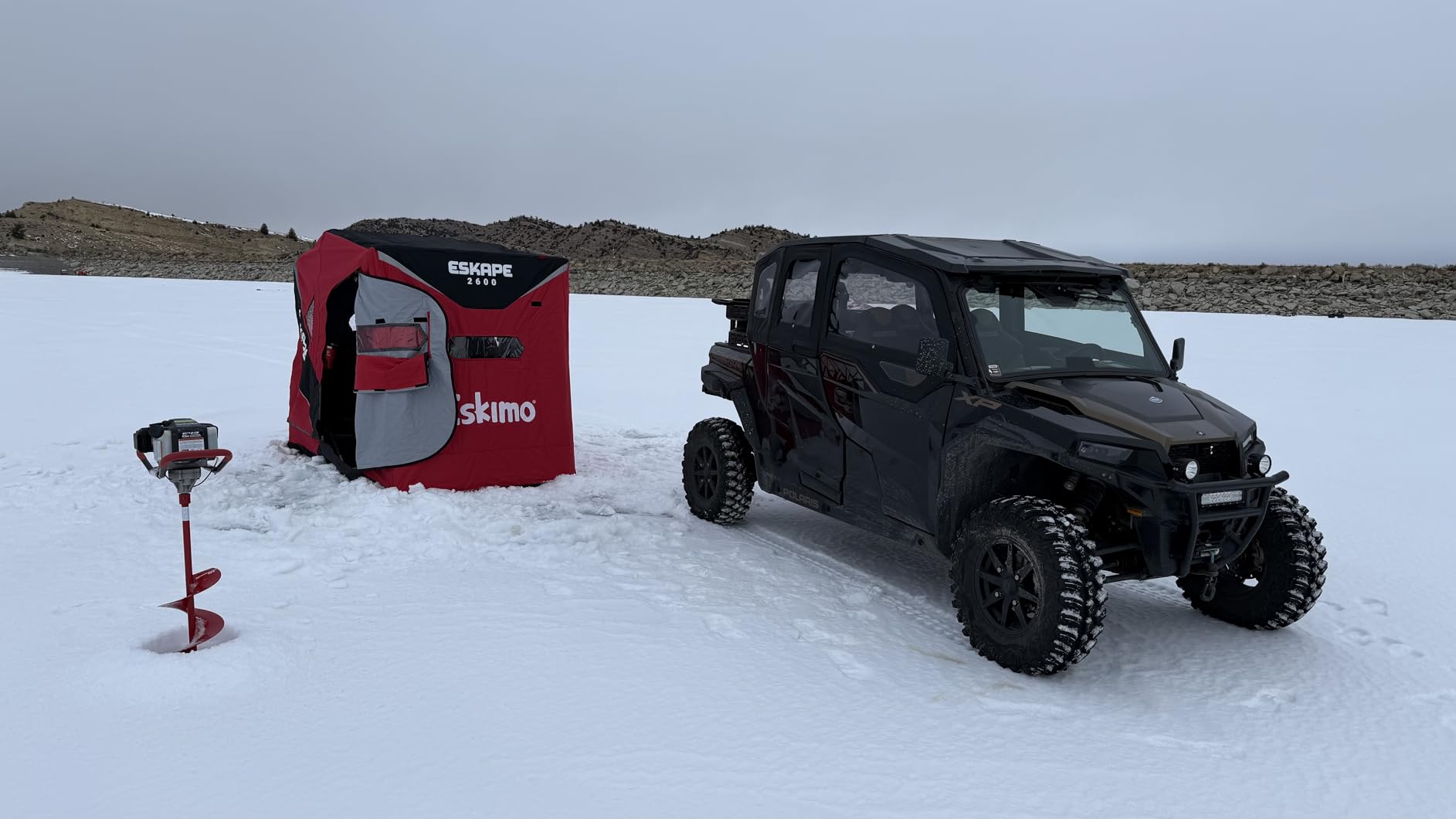 Eskimo Eskape 2600 Insulated 2 Person Ice Fishing Shelter, Red customer photo 1