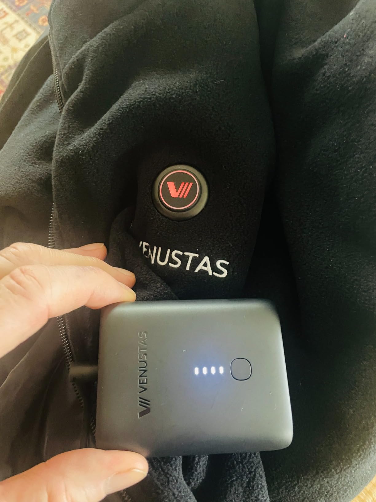Men's Heated Fleece Vest with Battery, Lightweight Insulated Electric Vest customer photo 2