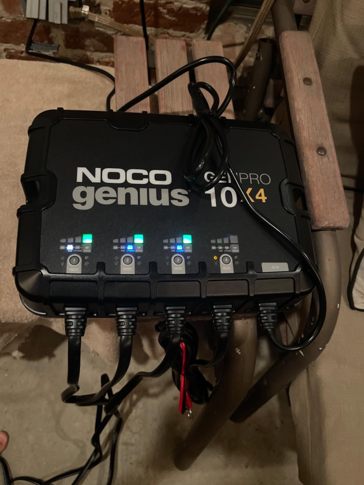 NOCO Genius GENPRO10X4: 4-Bank, 40A Onboard Battery Charger - 10A Per Bank, 12V Waterproof Marine Charger with Overcharge Protection & Temperature Compensation customer photo 1