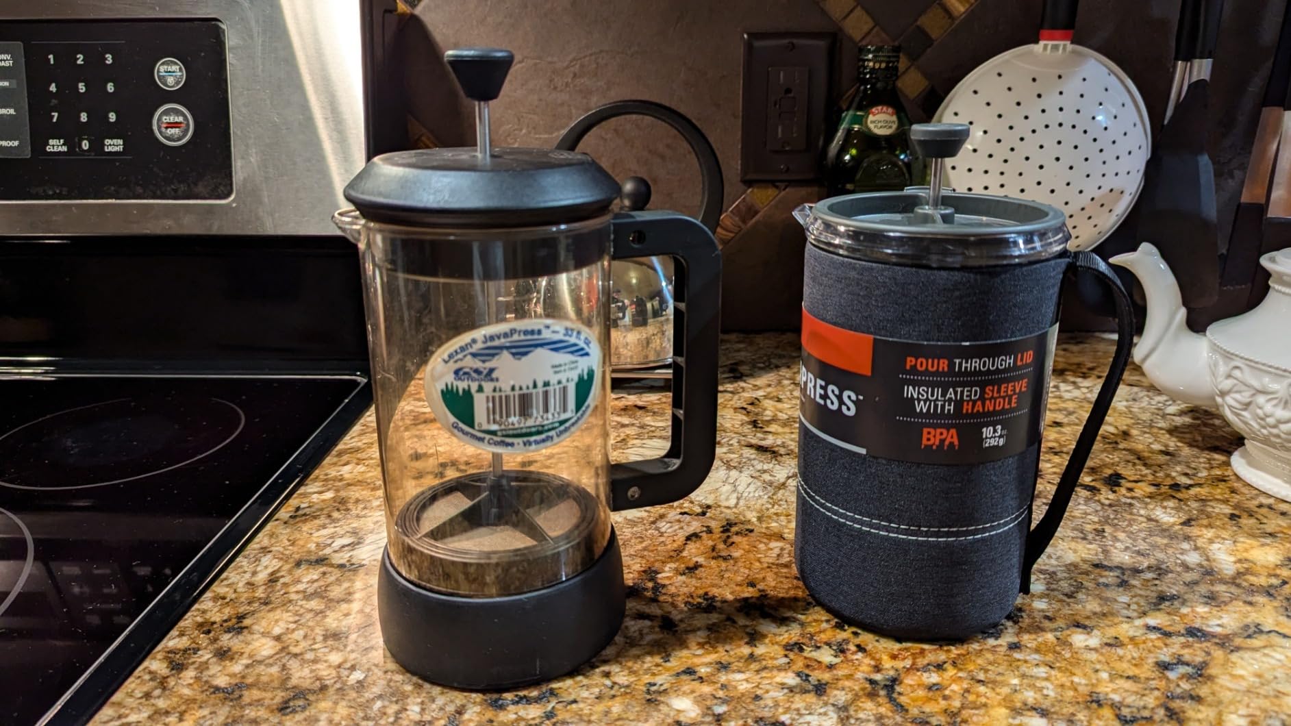 GSI Outdoors, 30 Fl Oz JavaPress, French Press Coffee Maker for Camping and Travel, Blue customer photo 1