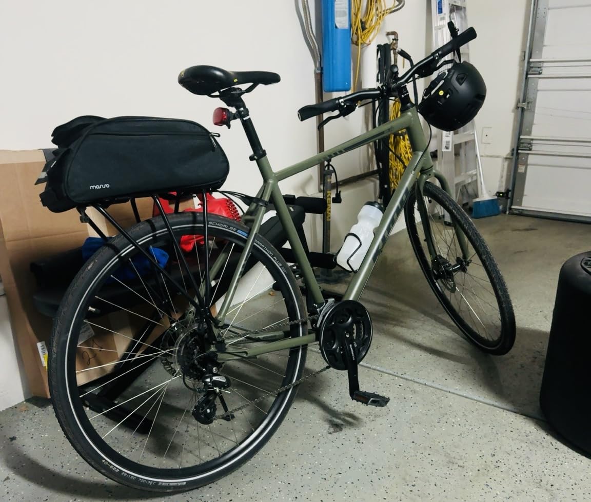 MOSISO Bike Rack Bag, Waterproof Bicycle Trunk Pannier Rear Seat Pouch | Cycling Bike Carrier Backseat Storage Luggage Saddle Shoulder Bag customer photo 1