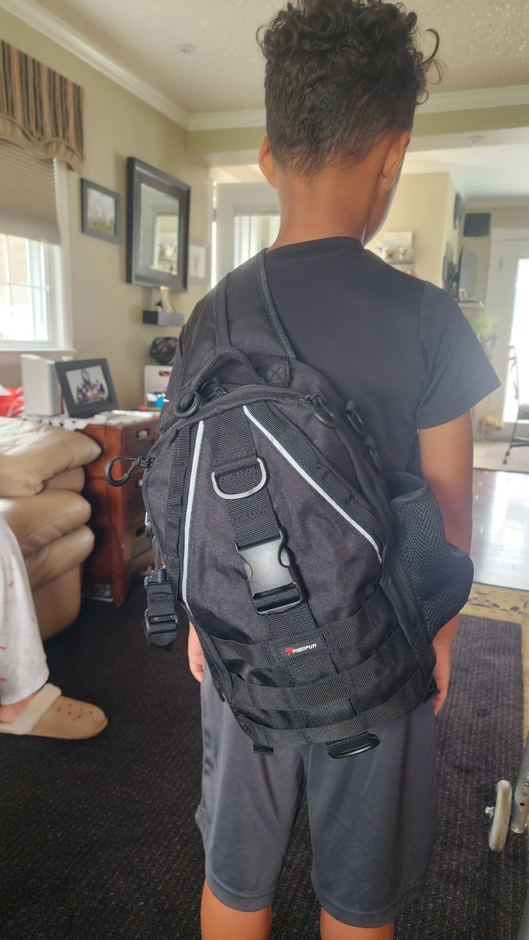 Piscifun Fishing Backpack with Rod Holder, Lightweight Sling Bag Storge Gear and Equipment customer photo 1