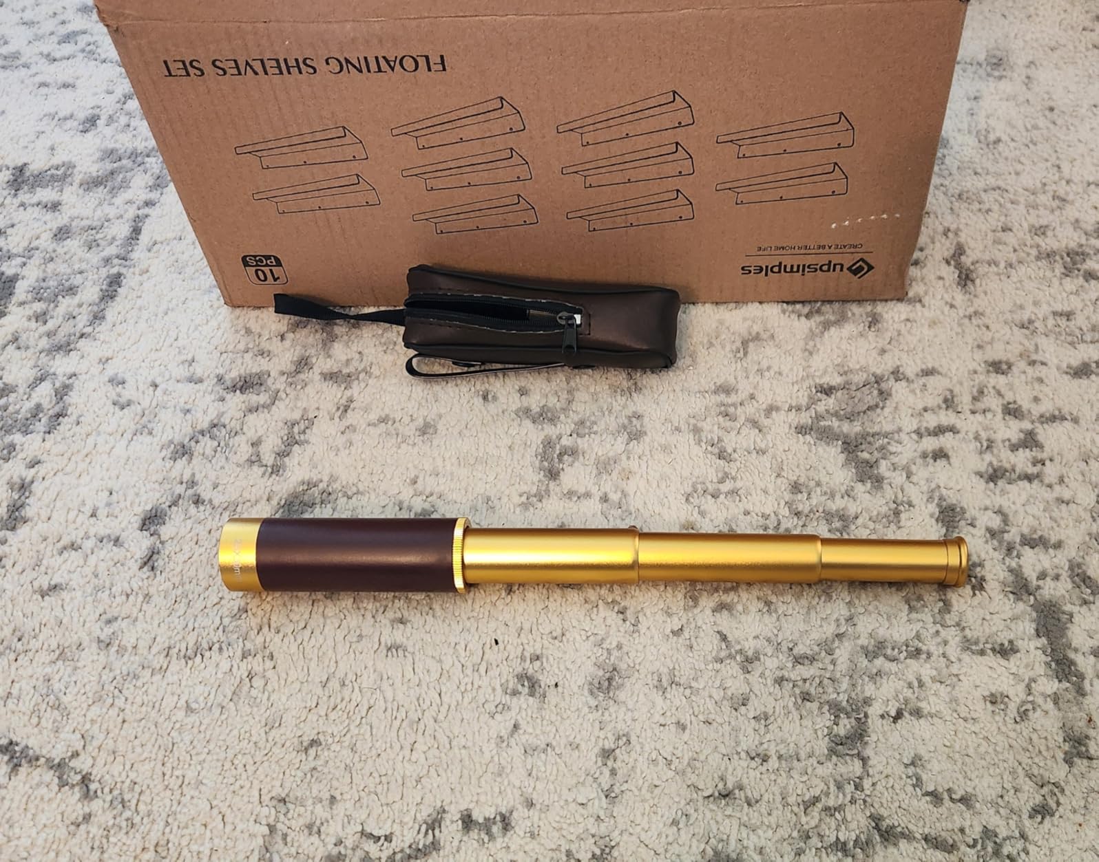 Pirate Monocular Telescope, 25x30 High Powered Zoomable Collapsible Brass Spyglass Handheld Waterproof Telescope Monocular for Bird Watching Hunting Hiking Traveling customer photo 1