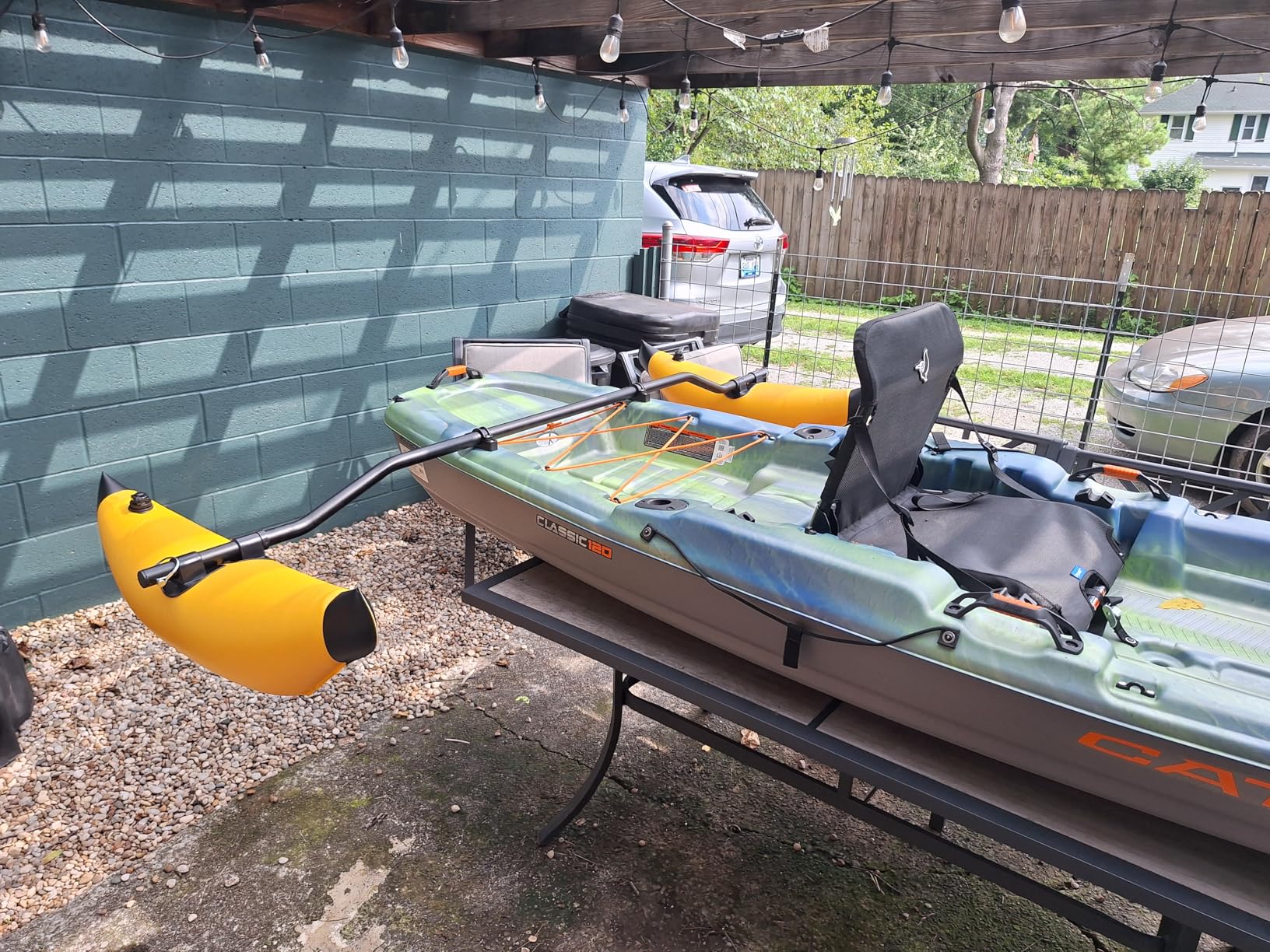 Kayak Outrigger Stabilizer, Portable PVC Higher Stability Kayak Outrigger Kit, Three Colours to Choose Inflatable Kayak Stabilizer, Easy to Install, for Floating Balancing Boat customer photo 1