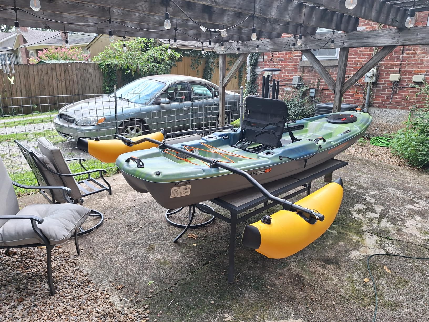 Kayak Outrigger Stabilizer, Portable PVC Higher Stability Kayak Outrigger Kit, Three Colours to Choose Inflatable Kayak Stabilizer, Easy to Install, for Floating Balancing Boat customer photo 2