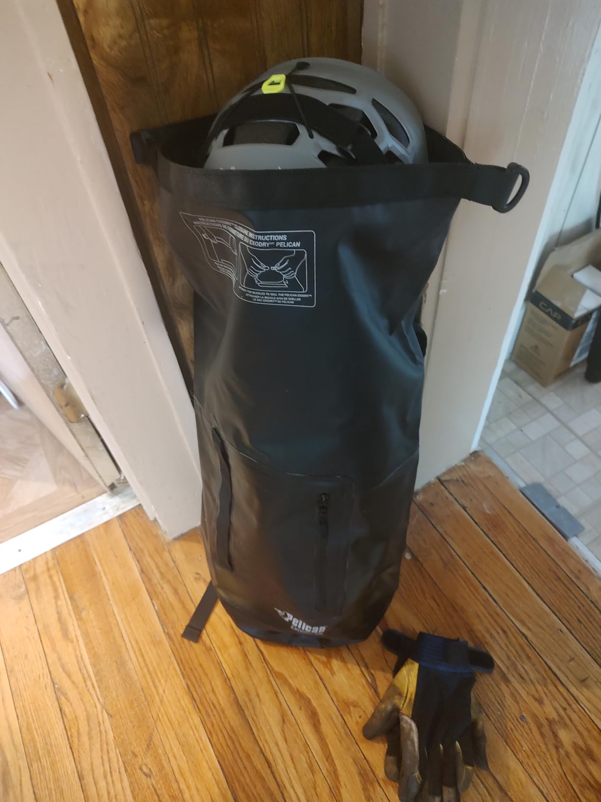 Pelican ExoDry 30L Large Drybag - Waterproof - Backpack-Type Shoulder Straps - Thick & Lightweight - Roll Top Compression - Keeps Gear Dry for Kayaking, Rafting and Fishing - Black customer photo 1