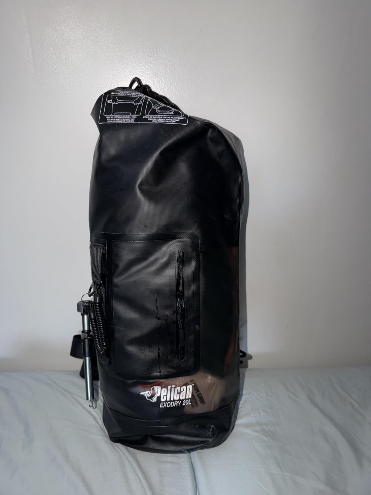 Pelican ExoDry 30L Large Drybag - Waterproof - Backpack-Type Shoulder Straps - Thick & Lightweight - Roll Top Compression - Keeps Gear Dry for Kayaking, Rafting and Fishing - Black customer photo 2
