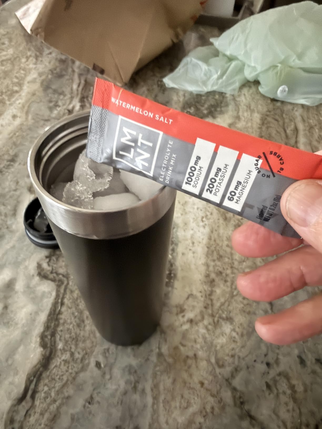 LMNT Zero Sugar Electrolytes - Watermelon Salt | Drink Mix | 30-Count customer photo 2